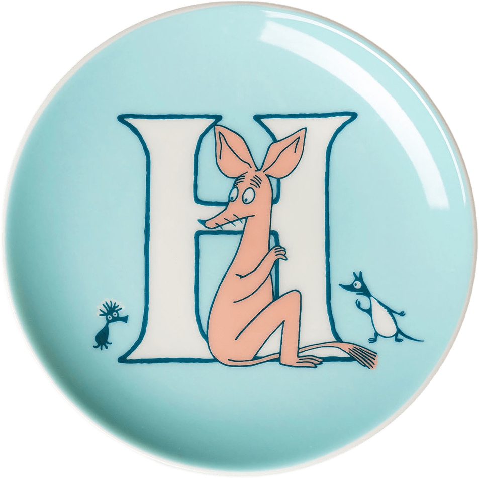 Mumin mini tallrik 10,5cm H, från Arabia, i färgen Blå.