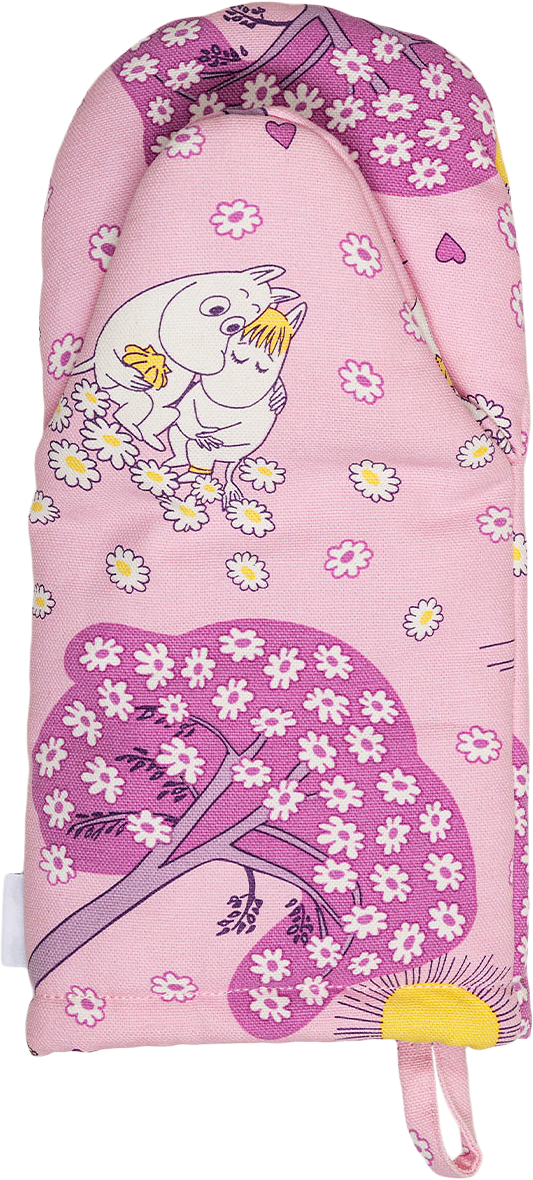 Mumin grytvante 15x34cm Förälskade, från Arabia, i färgen Rosa.