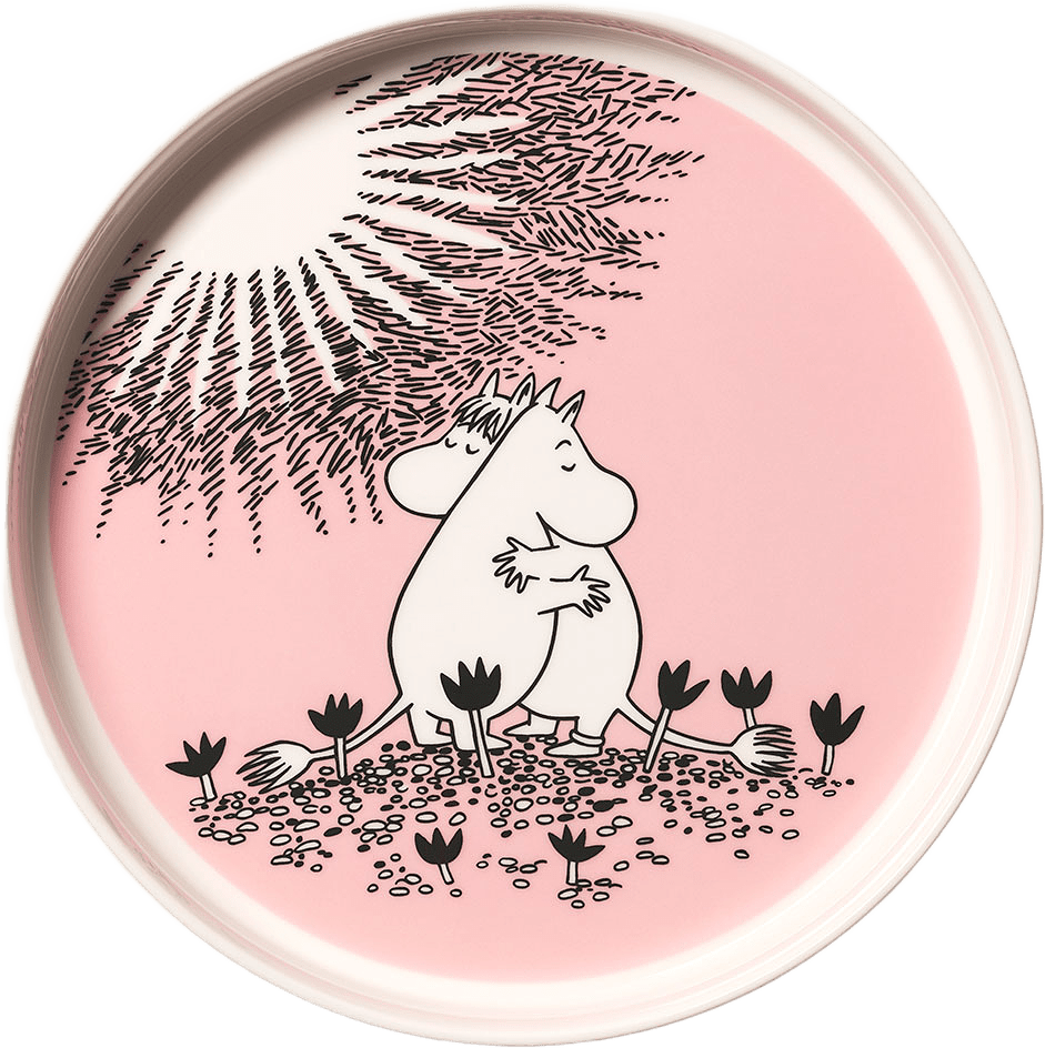 Mumin pajform 28cm Kärlek 30, från Arabia, i färgen Rosa.