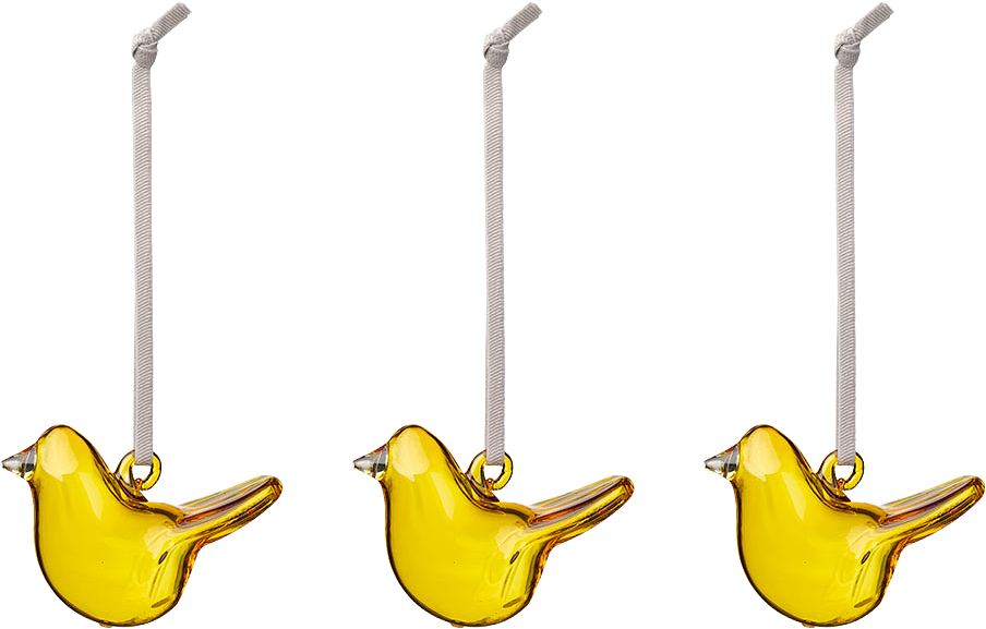 Iittala mini glasfågel gul 3-pack, från Iittala, i färgen Gul.