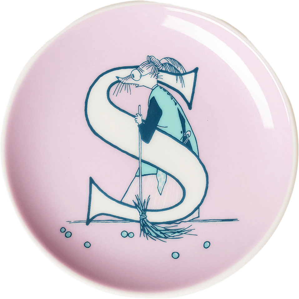 Mumin mini tallrik 10,5cm S, från Arabia, i färgen Rosa.