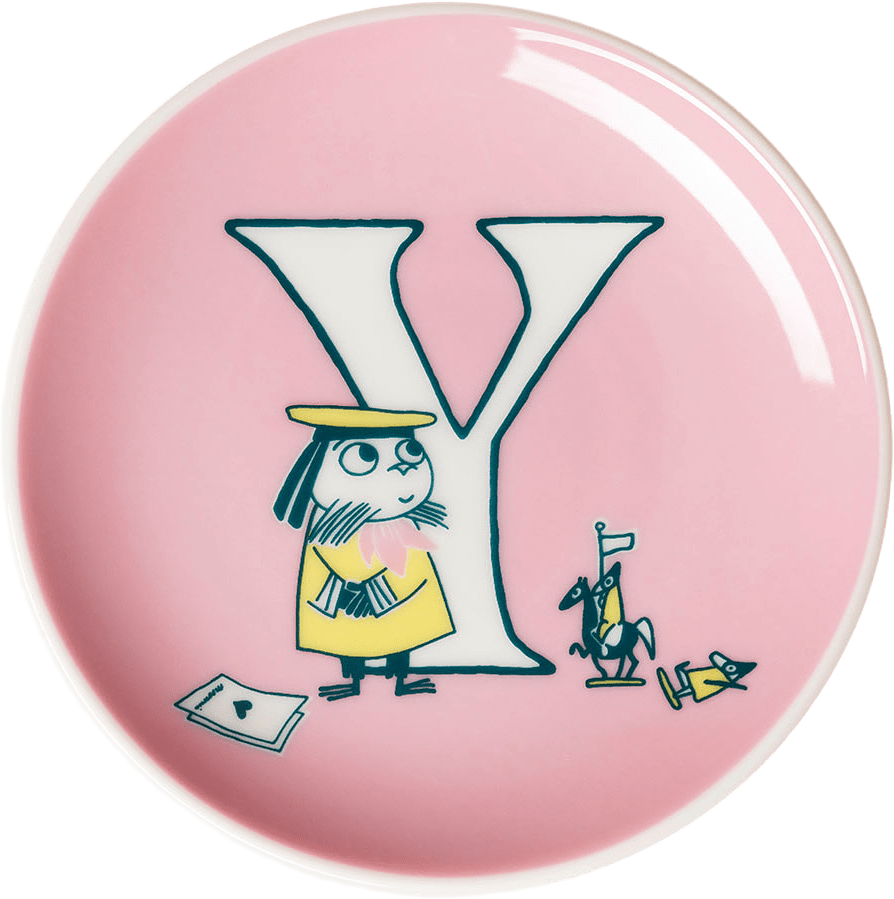 Mumin mini tallrik 10,5cm Y, från Arabia, i färgen Rosa.