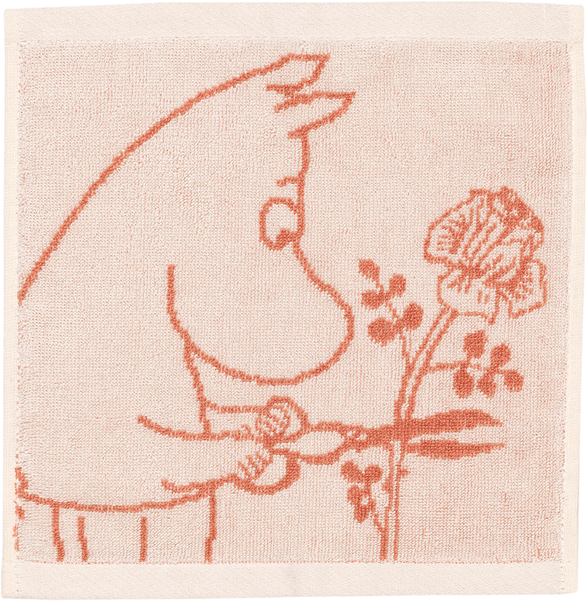 Mumin handduk 25x25 Muminmamma beige GOTS, från Arabia, i färgen Beige.