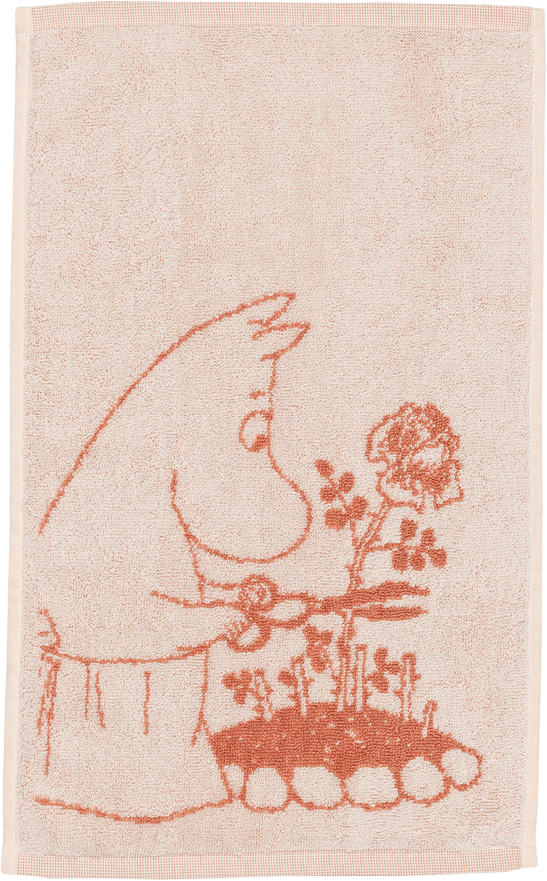 Mumin handduk 30x50 Muminmamma beige GOTS, från Arabia, i färgen Beige.