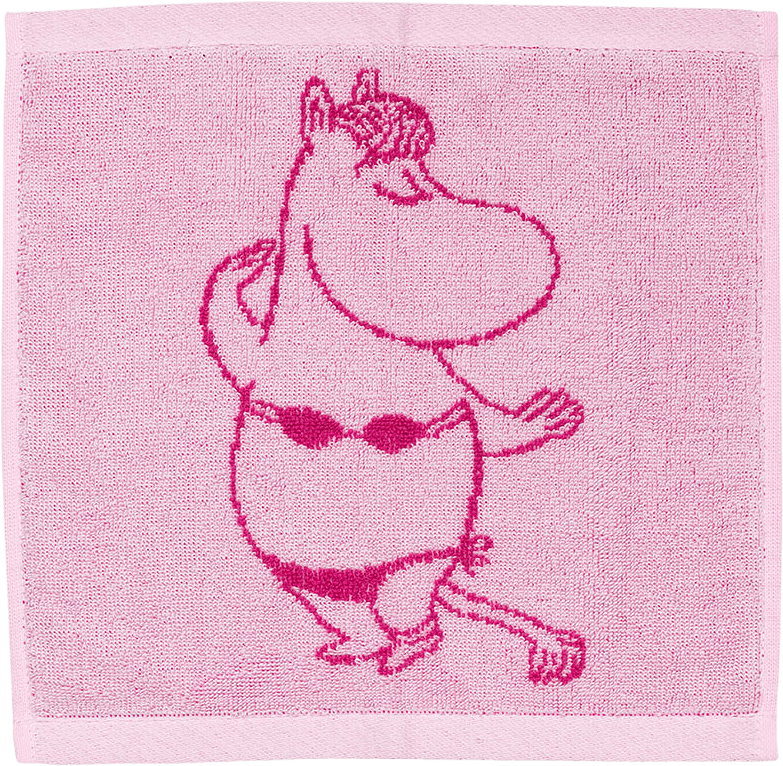 Mumin handduk 25x25 Snorkfröken rosa GOTS, från Arabia, i färgen Rosa.