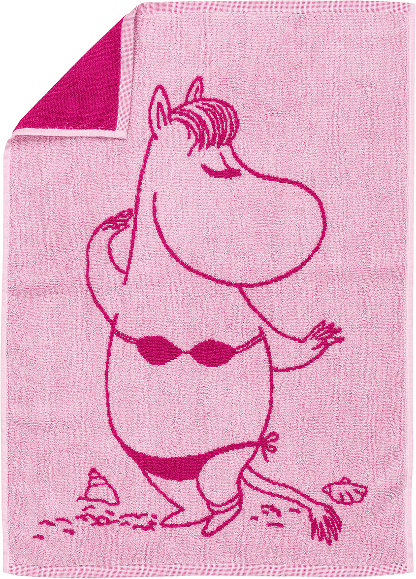 Mumin handduk 50x70 Snorkfröken rosa GOTS, från Arabia, i färgen Rosa.