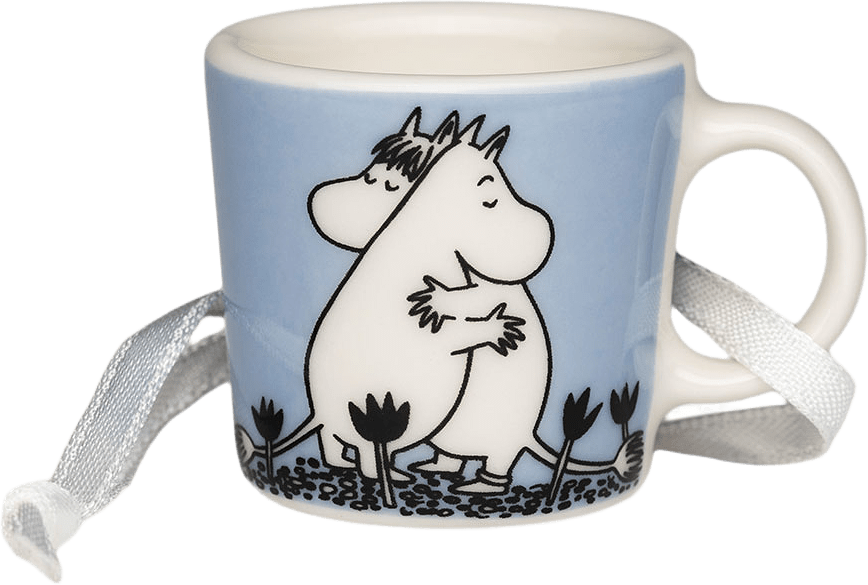 Mumin mini mugg Kärlek blå Box, från Arabia, i färgen Blå.