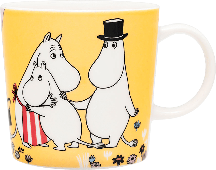 Mumin mugg 0,3L Familjemys, från Arabia, i färgen Flerfärgad.