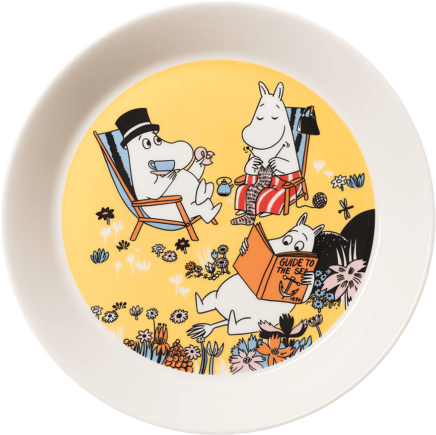Mumin tallrik 19cm Familjemys, från Arabia, i färgen Flerfärgad.