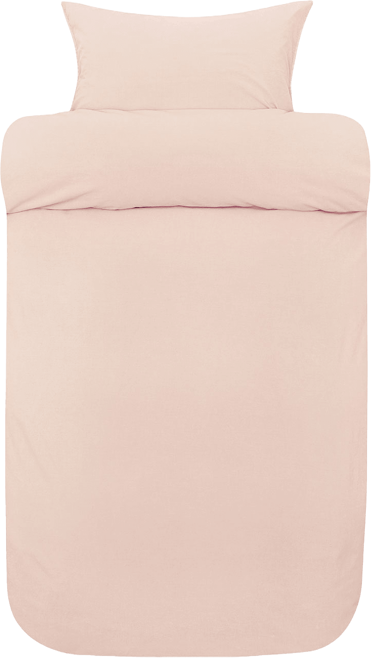 Fröya ekologisk bomull bäddset 150x210 cm, från Høie of Scandinavia, i färgen Dus Rosa.