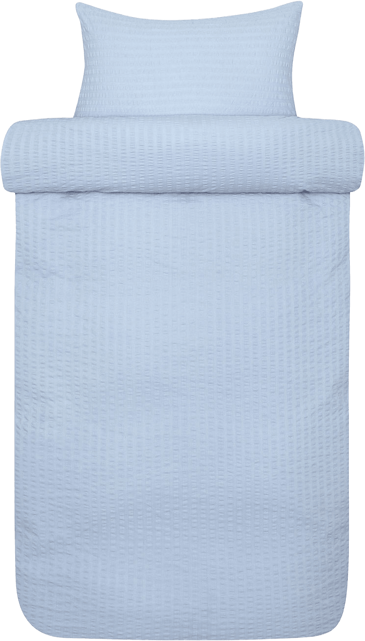 Luna vävat krepp bäddset 150x210 cm, från Høie of Scandinavia, i färgen Zen Blå.