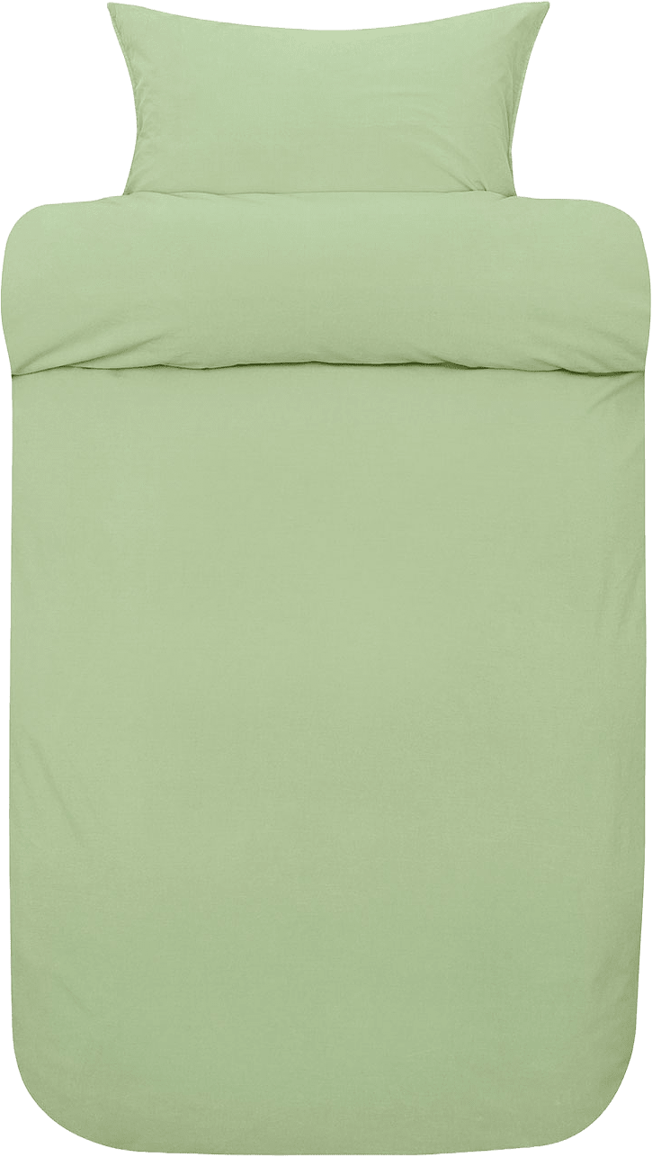 Fröya ekologisk bomull bäddset 150x210 cm, från Høie of Scandinavia, i färgen Vårgrön.