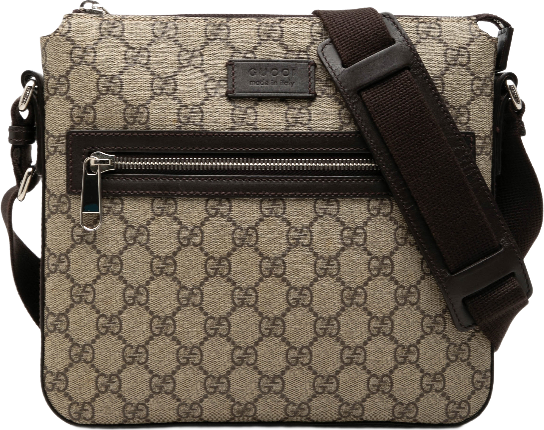 Gucci Gg Supreme Crossbody, från Luxclusif, i färgen beige.