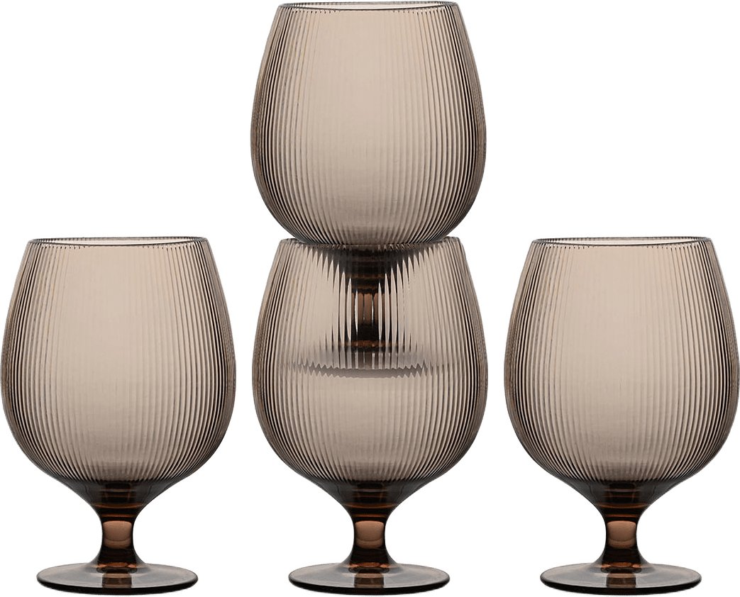 Billi ölglas, 4-pack, från Sagaform, i färgen Brun.