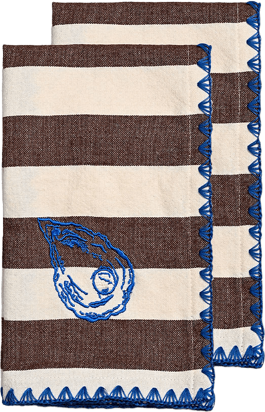 Servett Bubba oyster, 2-pack, från Byon, i färgen Brun.