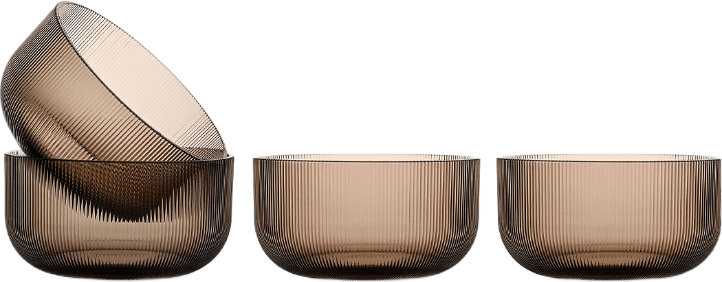 Billi skål, 4-pack, från Sagaform, i färgen Brun.