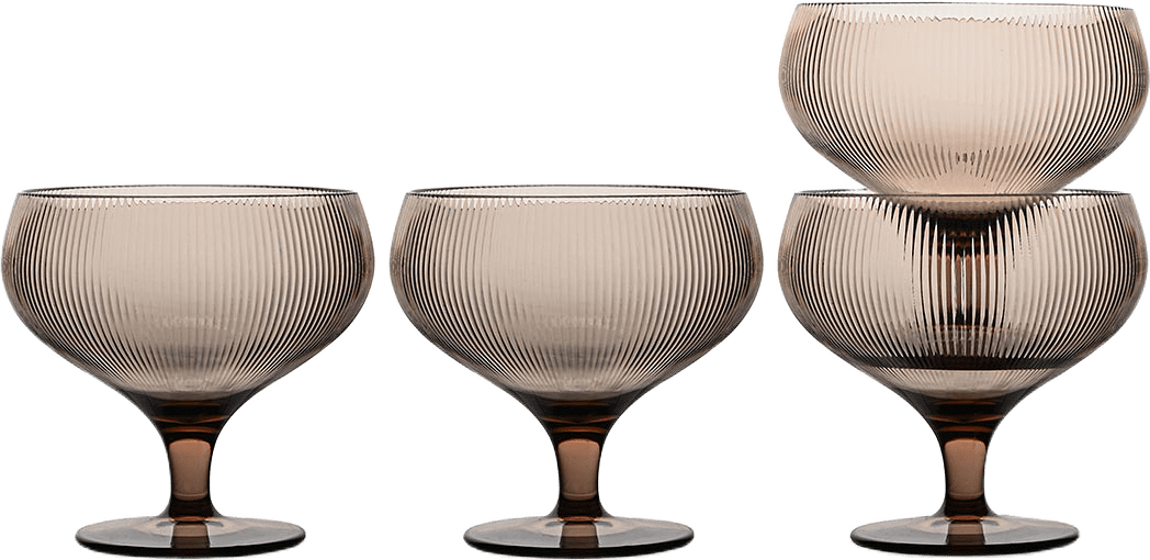 Billi champagnekupa, 4-pack, från Sagaform, i färgen Brun.