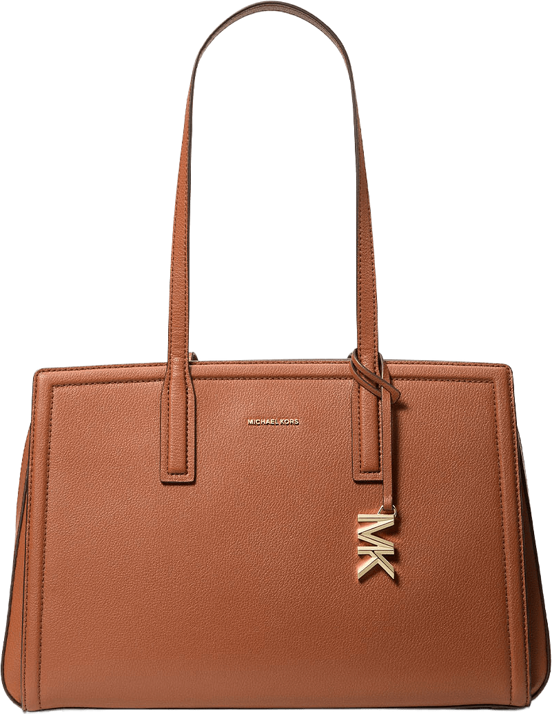 Laila Medium Leather Tote Bag, från Michael Kors, i färgen Luggage.