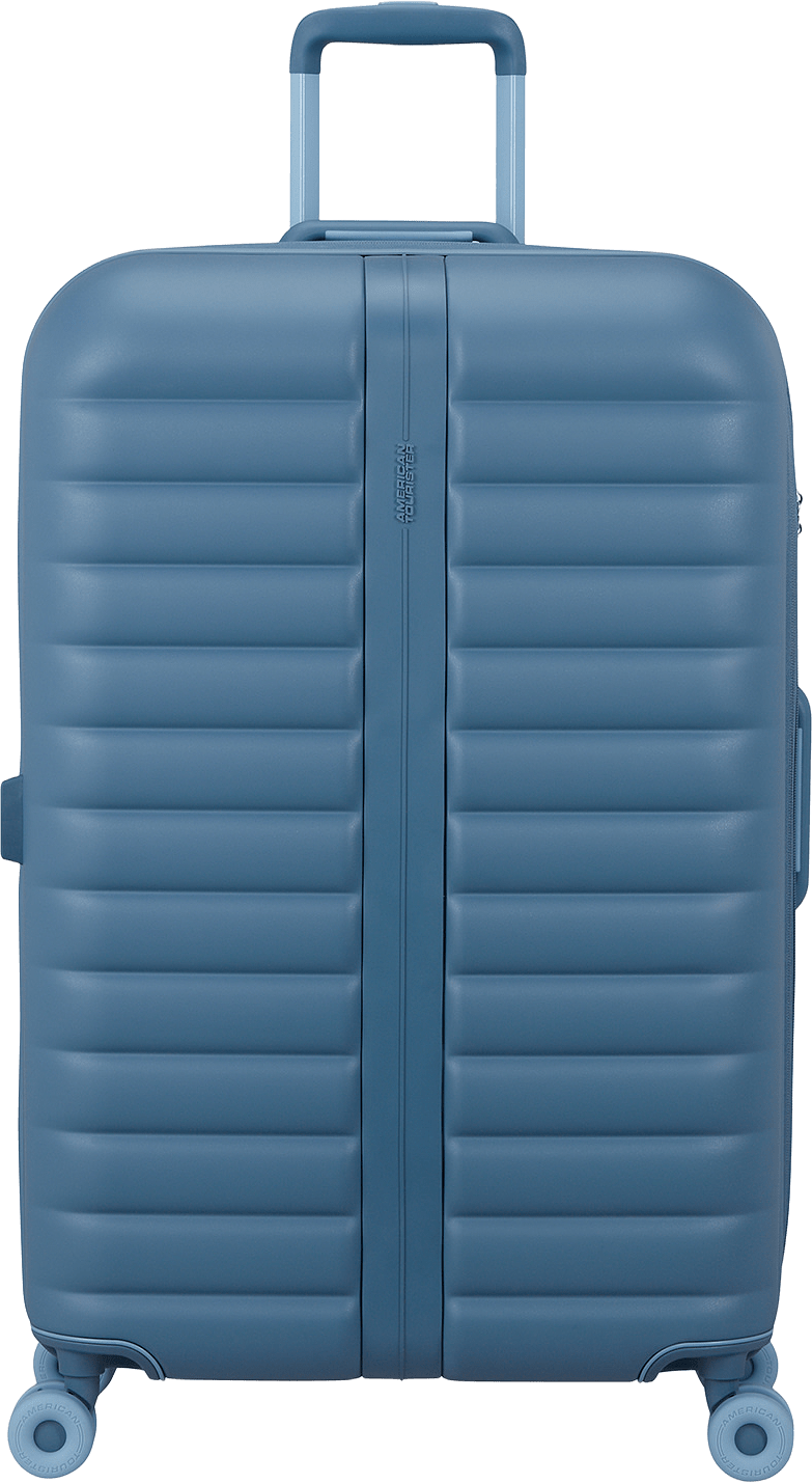 Neovibe expanderbar resväska, från American Tourister, i färgen Steel Blue.