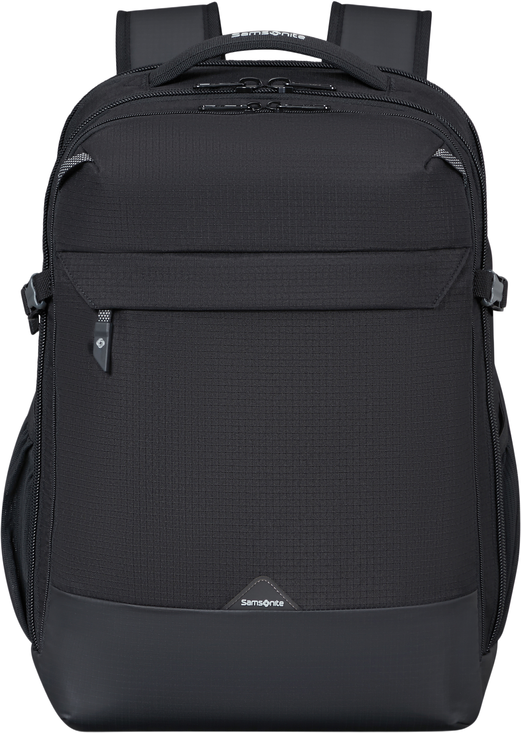 Expanderbar Ryggsäck, från Samsonite, i färgen Deep Black.