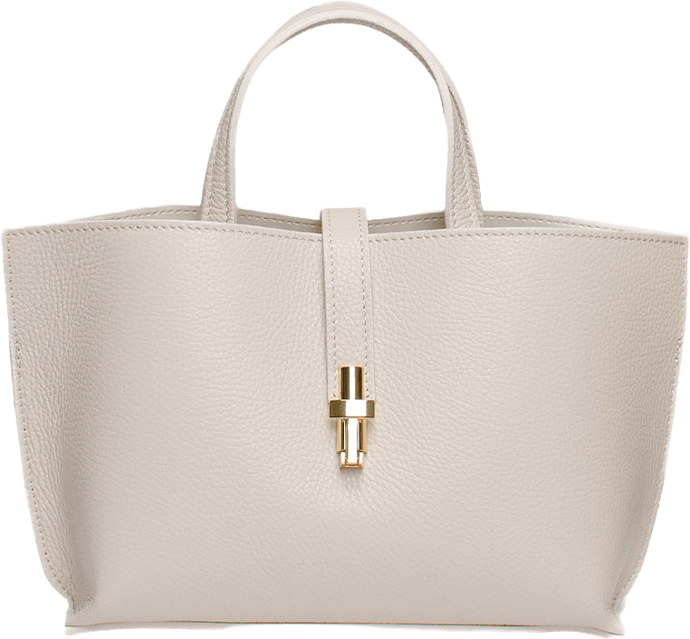 Handväska i läder "Aversa", från LaTalia, i färgen Beige.