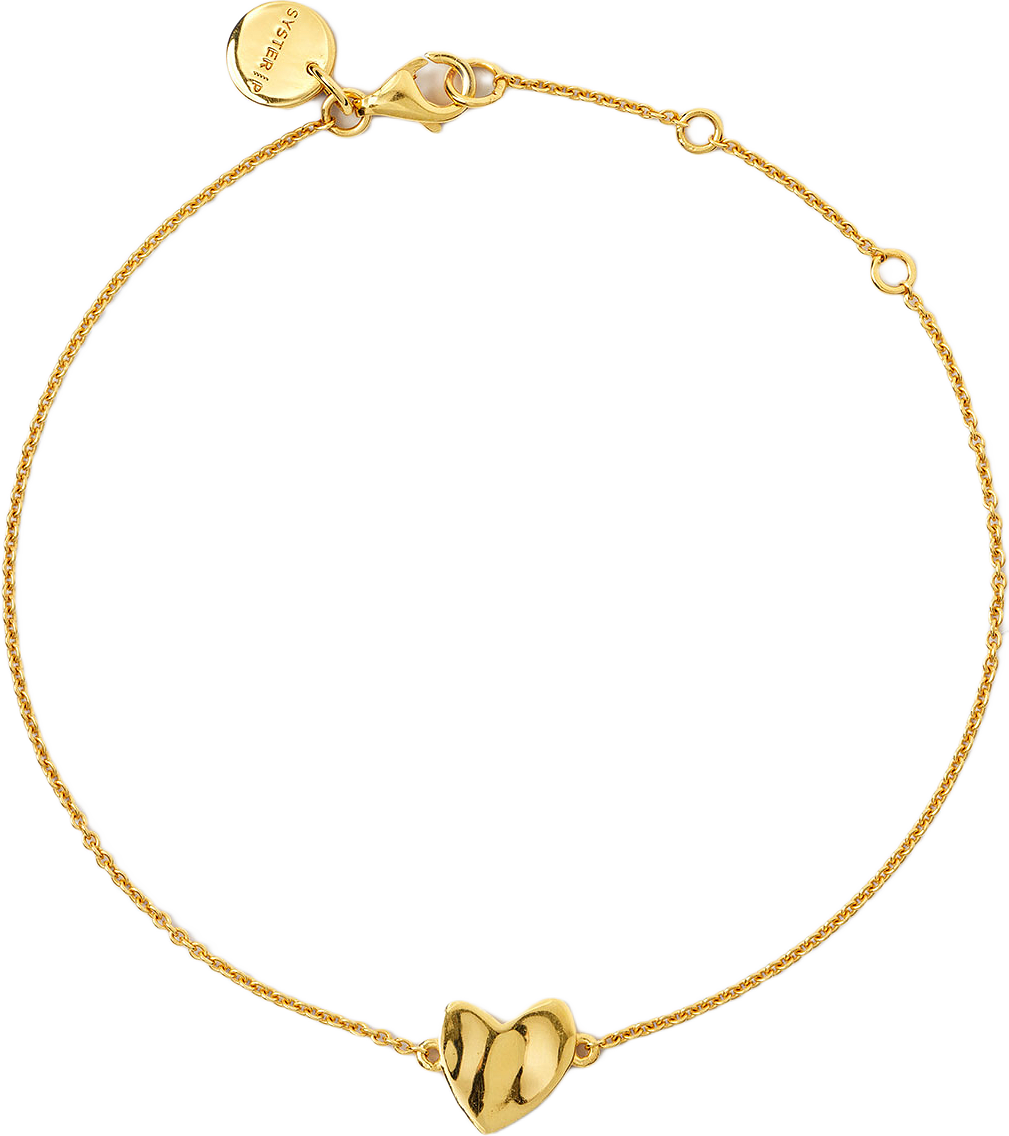 Friends Heart Bracelet Gold, Friends Heart Bracelet Silver, från Syster P, i färgen Gold.