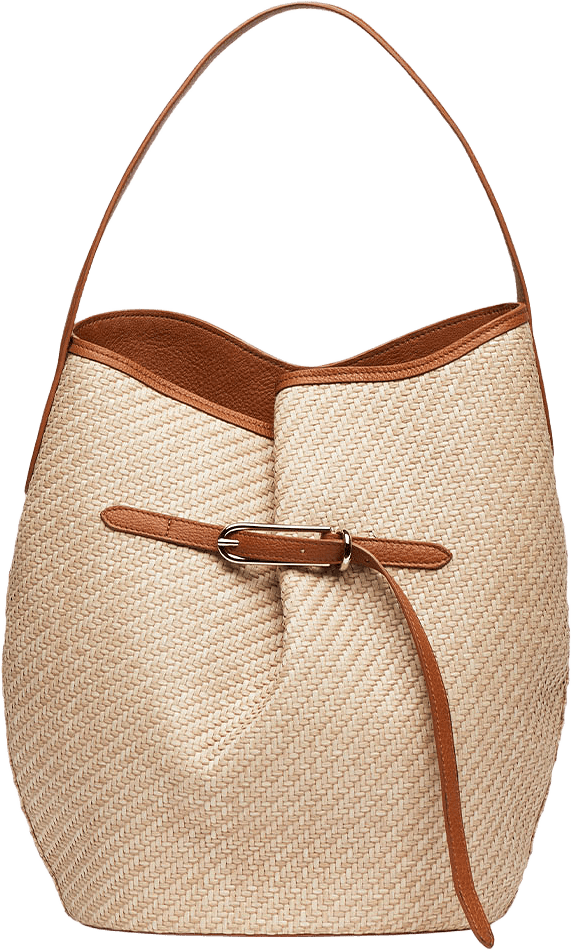 BELTED BUCKET BAG LARGE, från Liffner, i färgen Beige.