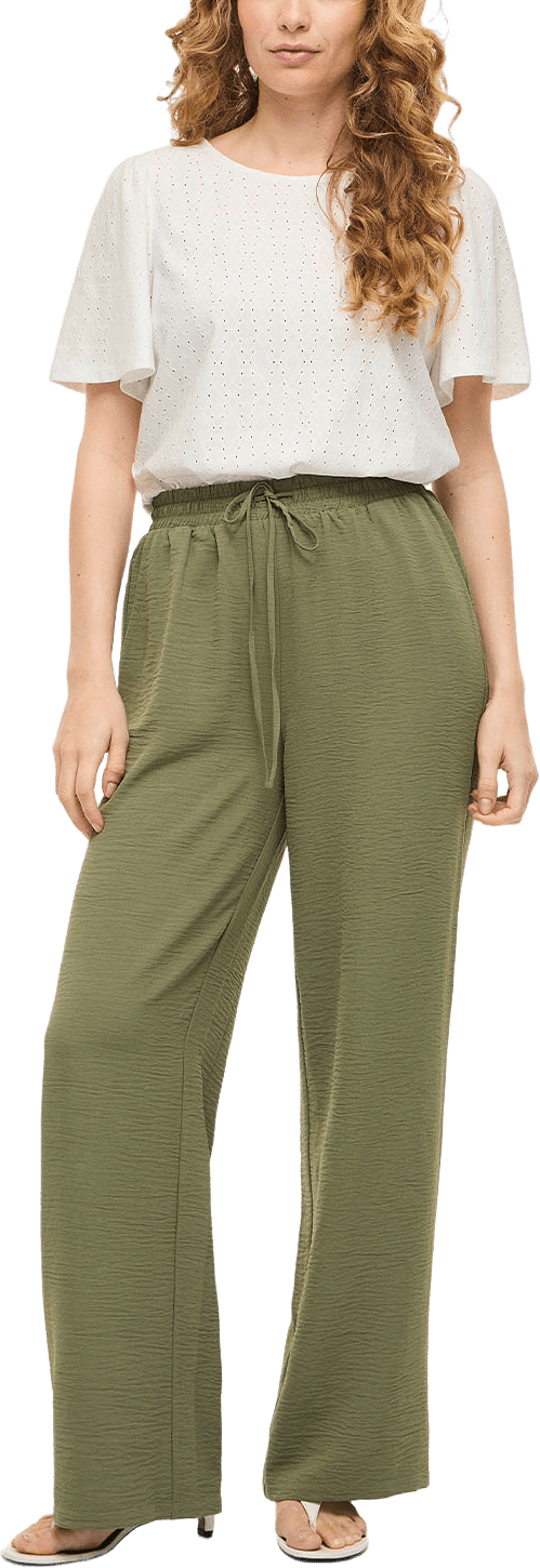 VIBELLI O-NECK S/S TOP, från Vila, i färgen Snow White.