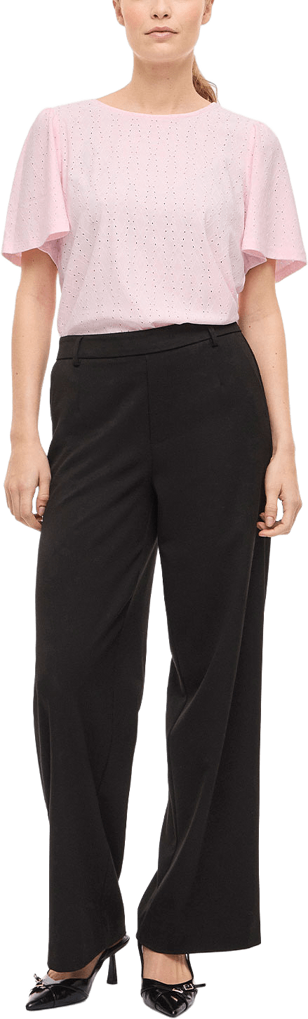 VIBELLI O-NECK S/S TOP, från Vila, i färgen Cherry Blossom.