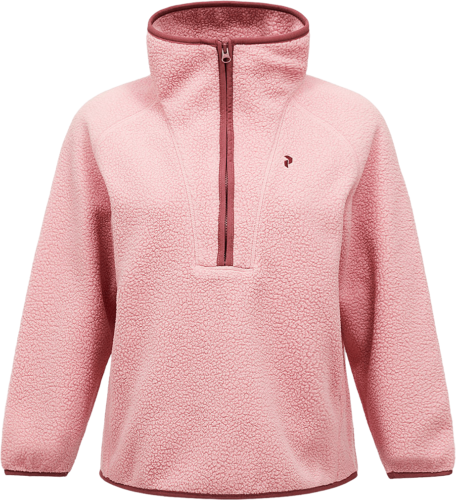 NatureRush Pile Half Zip, från Peak Performance, i färgen Warm Blush/Wild Rouge/.