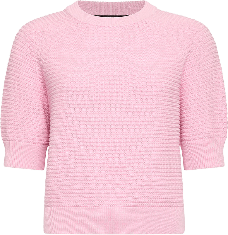 Lily Mozart Short Sleeve Knit Jumper, från French Connection, i färgen Lighter French Pink.