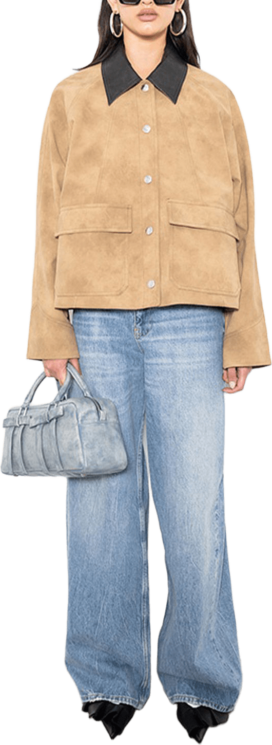 Wilhelmina Jacket, från STAND STUDIO, i färgen Dark Sand.