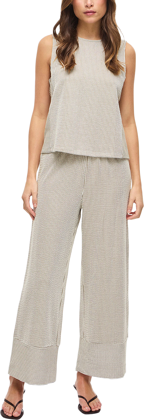 Vistriplo Wide Pants, från Vila, i färgen Slate Black Birch.