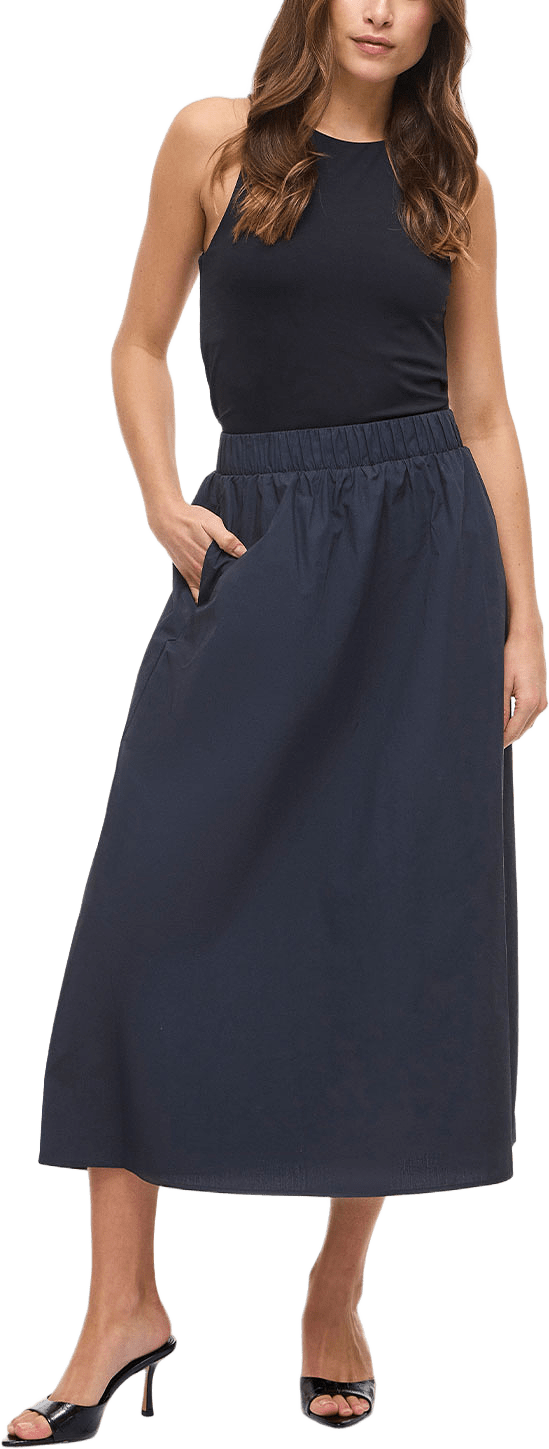 Visophie Ankle Skirt, från Vila, i färgen Navy Blazer.