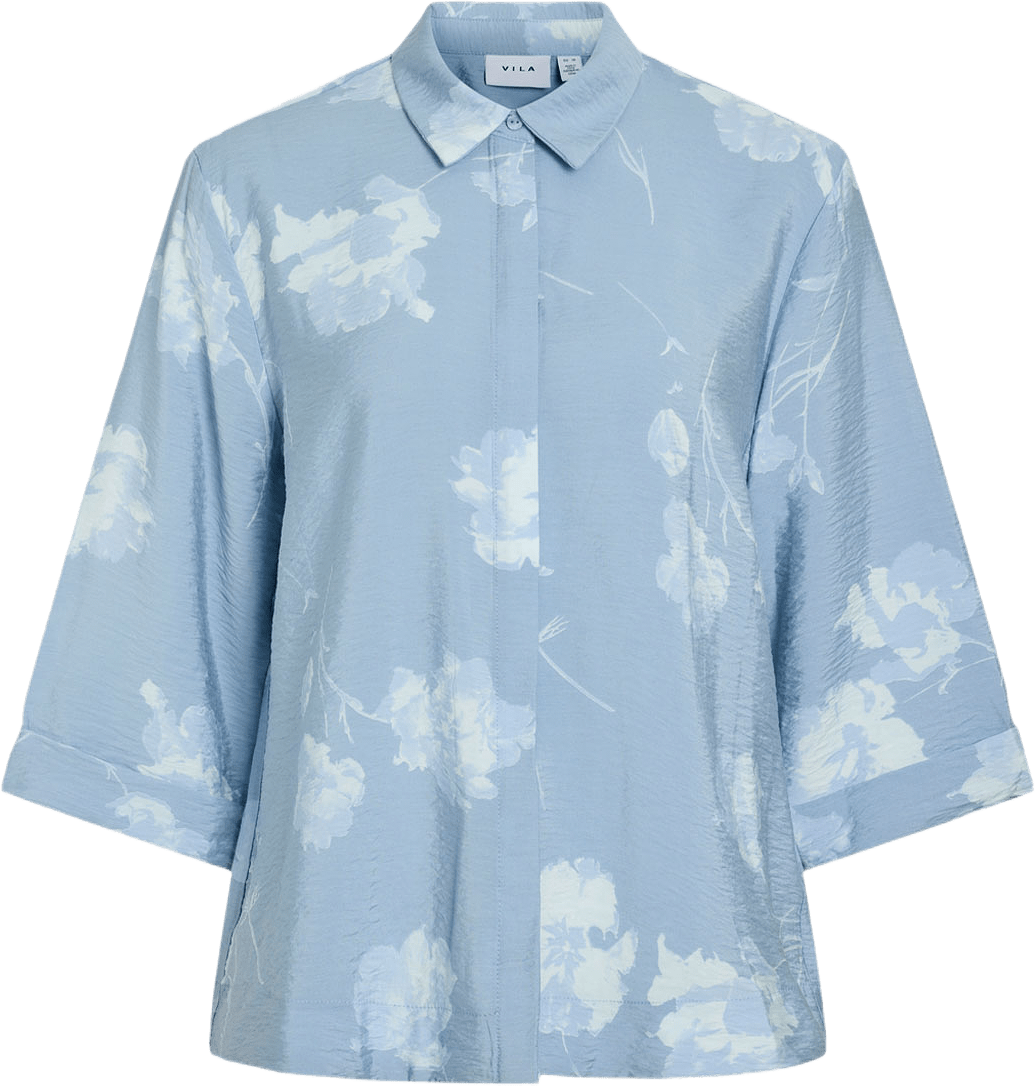 Vinara Shirt, från Vila, i färgen Nantucket Breeze Bia.