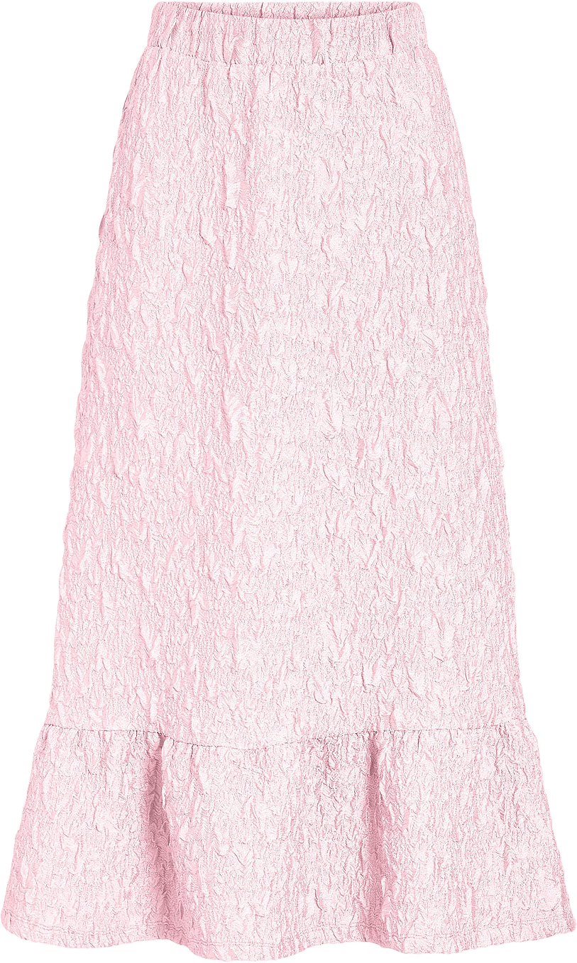 Visophia Midi Skirt, från Vila, i färgen Cherry Blossom.