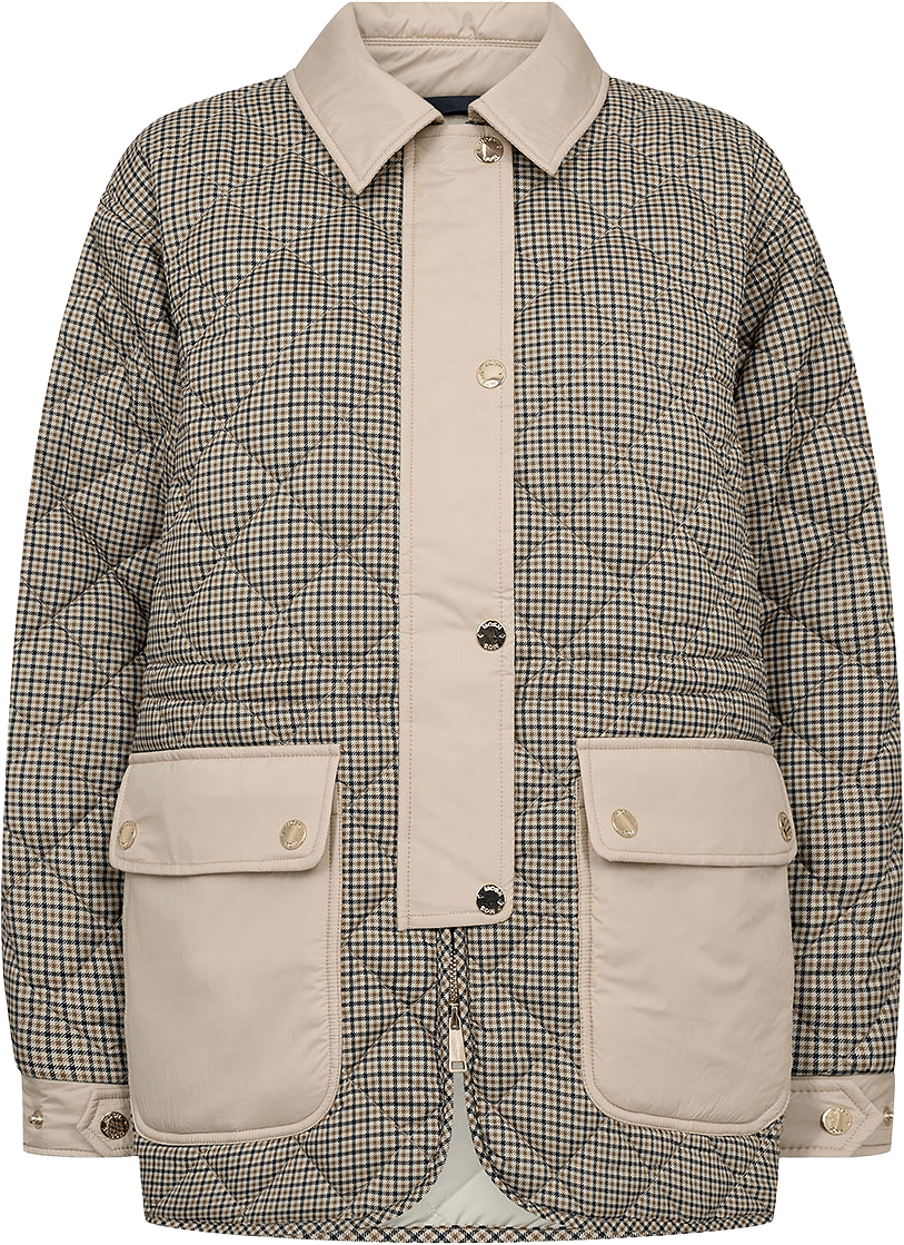 Anna Rye Check Jacket, från Mos Mosh, i färgen Doeskin.