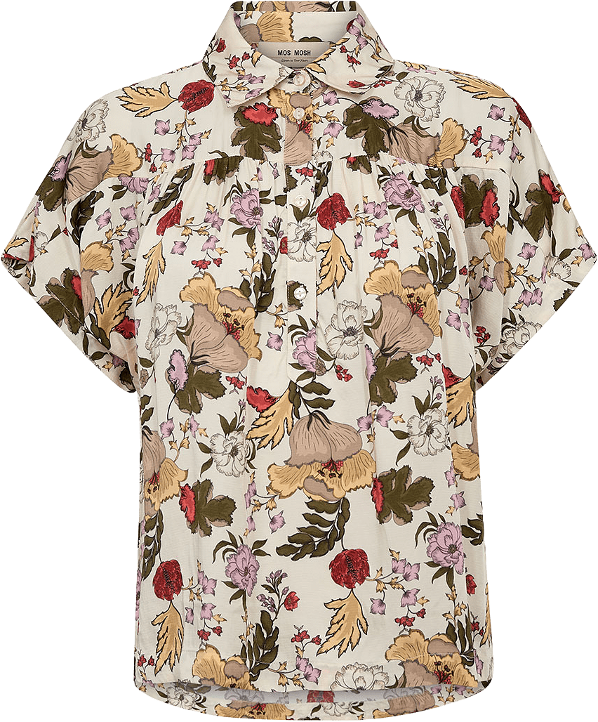 Winie Flowwi Blouse, från Mos Mosh, i färgen Ecru.