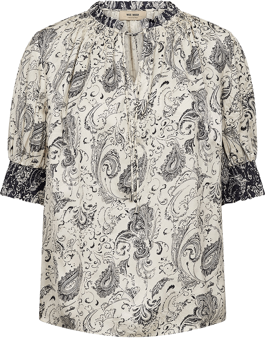 Hamali Winding Blouse, från Mos Mosh, i färgen Ecru.