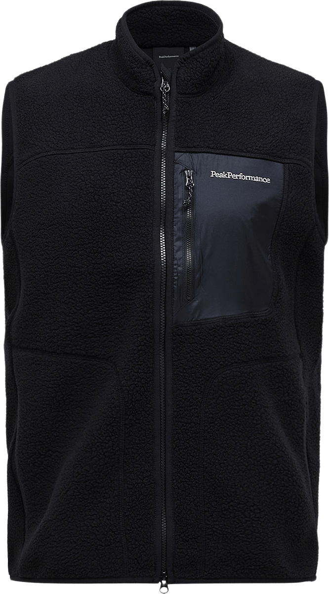 NatureRush Pile Vest, från Peak Performance, i färgen Black.