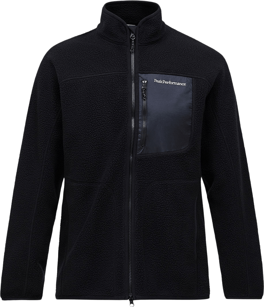NatureRush Pile Zip Jacket, från Peak Performance, i färgen Black/Black/.