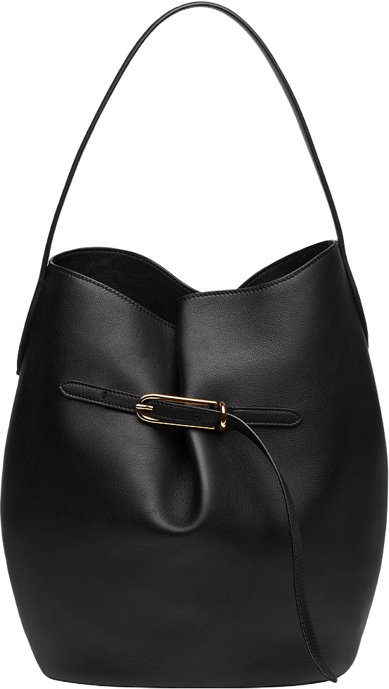 BELTED BUCKET BAG LARGE, från Liffner, i färgen Black.