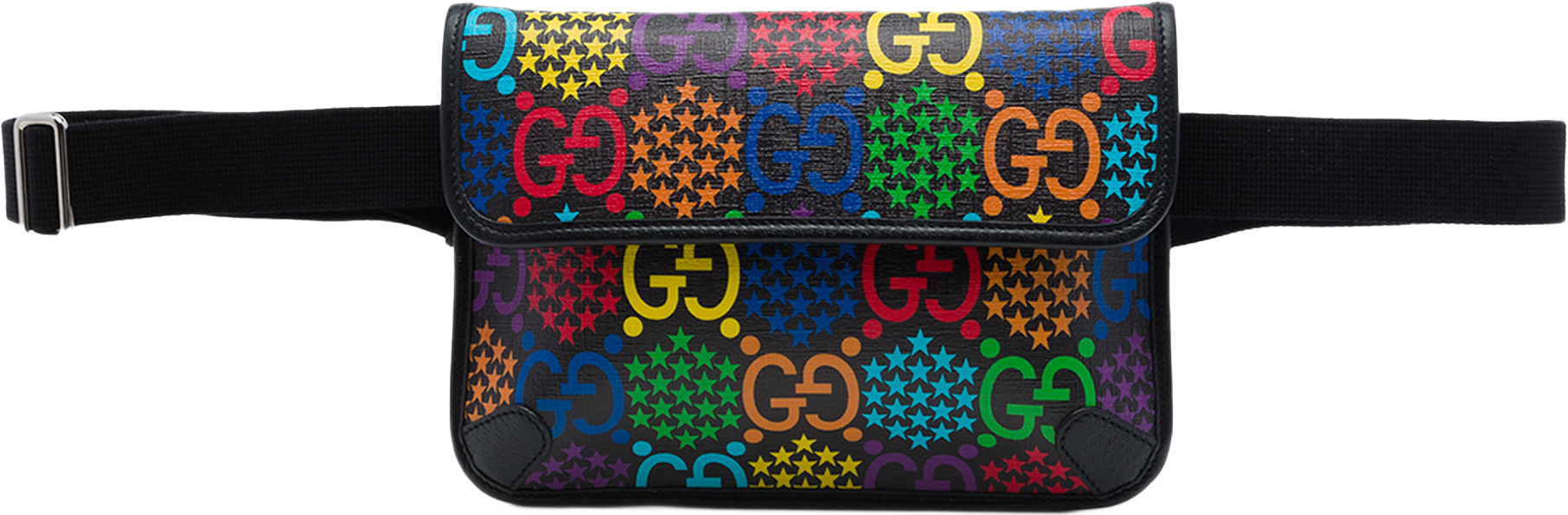 Gucci Gg Supreme Psychedelic Belt Bag, från Luxclusif, i färgen svart.