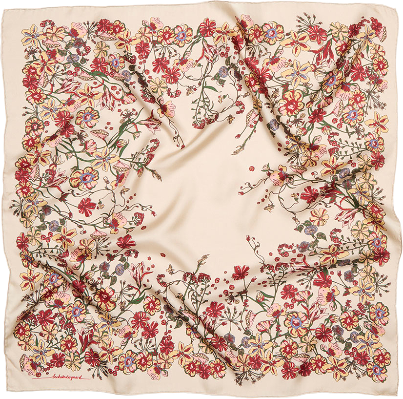 Gardenparty Cotta Scarf, från Becksöndergaard, i färgen Vivacious Pink.