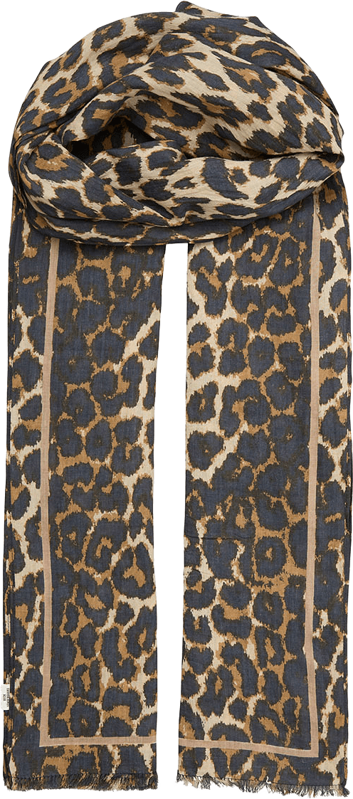 Leopa Long Cotta Scarf, från Becksöndergaard, i färgen Multi Col.
