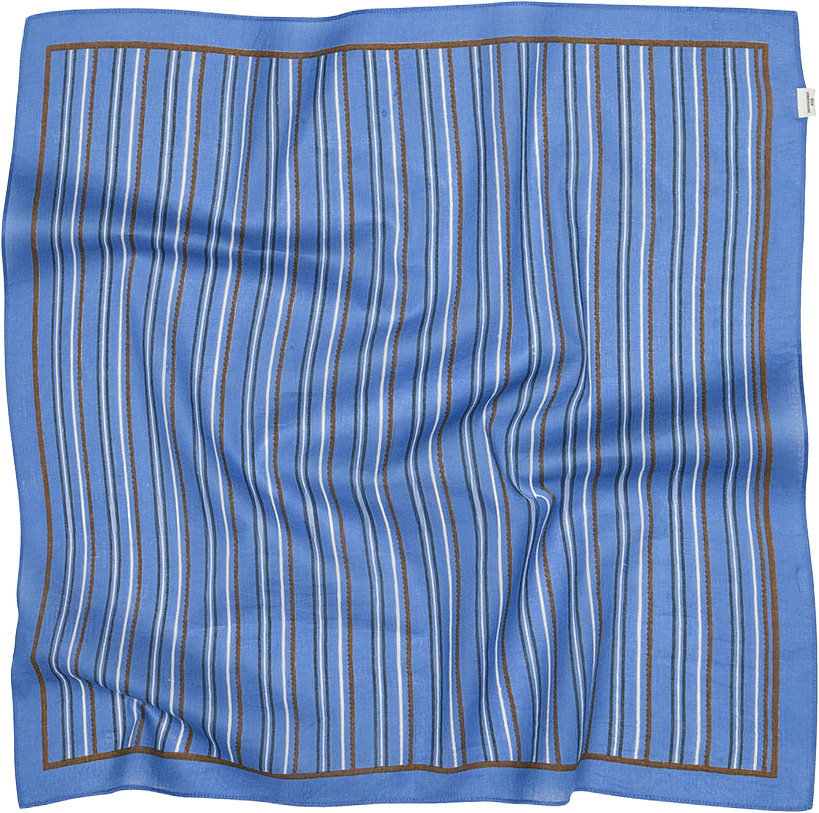 Scallopia Striped Cotta Scarf, från Becksöndergaard, i färgen Azure Blue.
