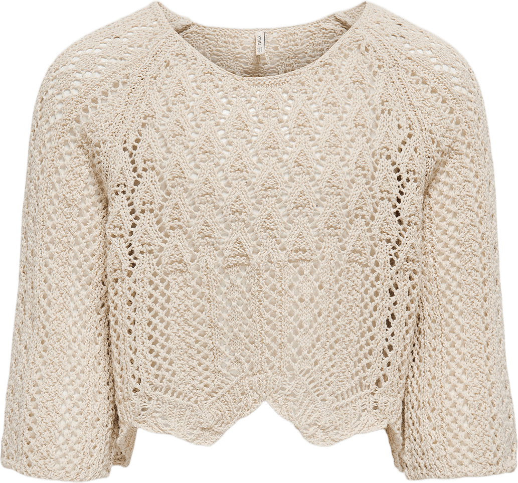 Nola Pullover Knit, från Only, i färgen Pumice Stone.