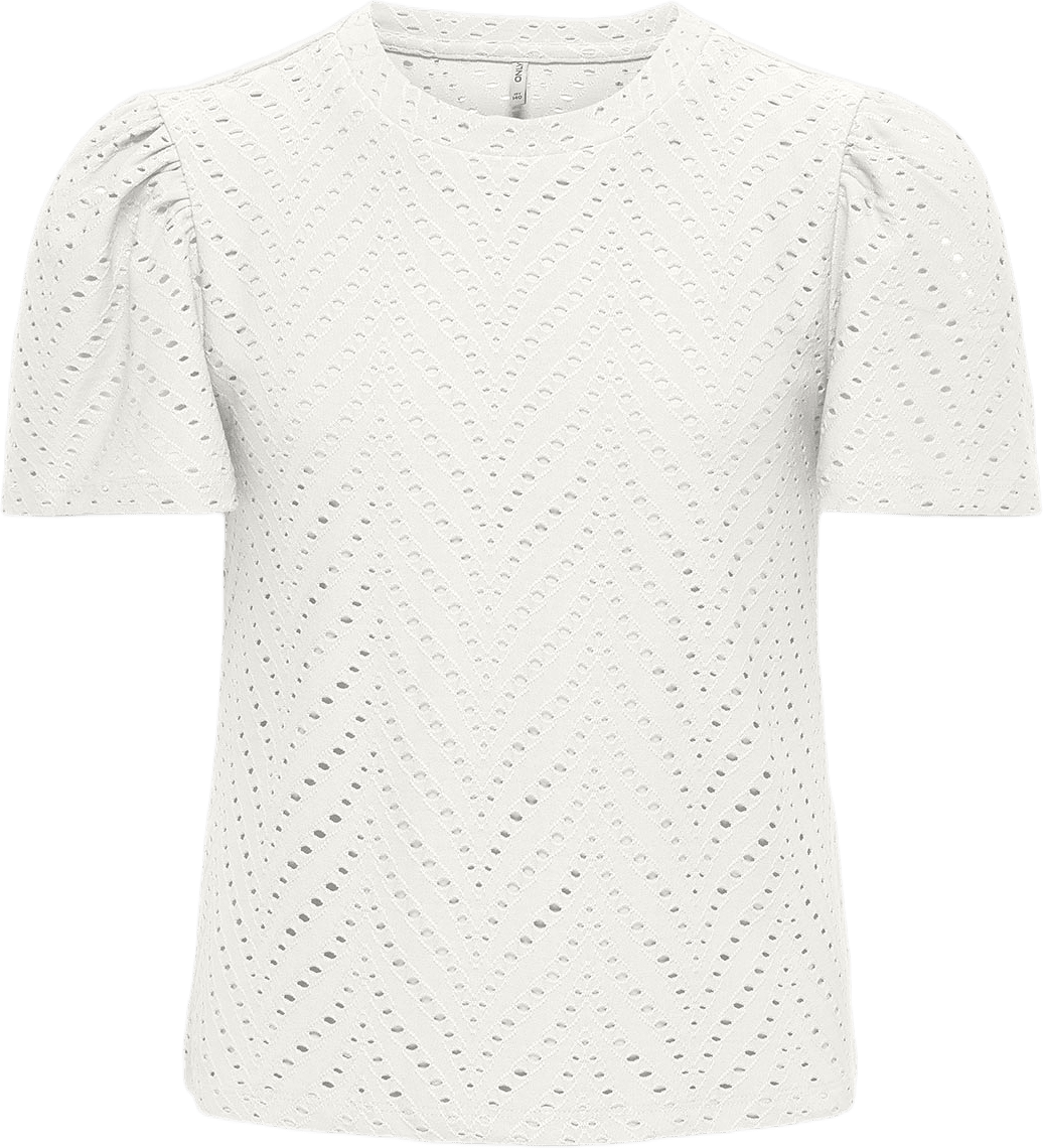 Carla Cathinka Top, från Only, i färgen Cloud Dancer.