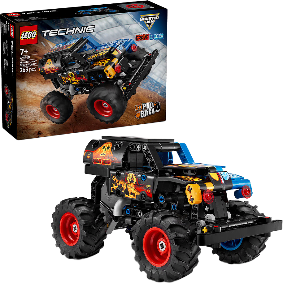 Monster Jam™ Grave Digger™ eld och is, från LEGO.