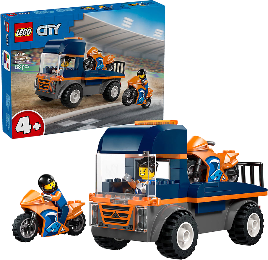 Motorcykeltransport, från LEGO.